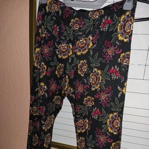 A'gaci floral black flare pants